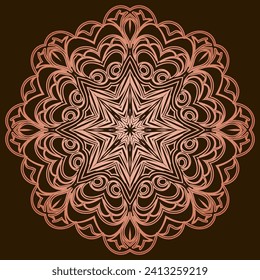 Simple mandala. Mandala for print, poster, cover, brochure, flyer, banner. vector illustration.