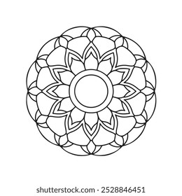 Simple Mandala. Round Ornament Pattern