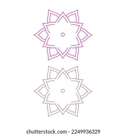 SIMPLE MANDALA SET ISOLATED ON WHITE