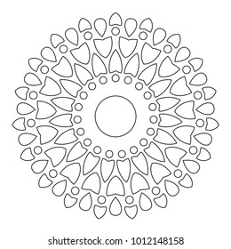 Simple Mandala Shape Coloring Vector Mandala Stock Vector (Royalty Free ...