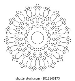 Simple Mandala Shape Coloring Vector Mandala Stock Vector (Royalty Free ...