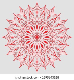 Simple Mandala Shape for Coloring. Vector Mandala. Floral. Flower. Oriental. Book Page. Outline. 
