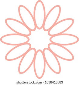 Simple Mandala Shape for Coloring. Vector Mandala. Floral. Flower. Oriental. Book Page. Outline.