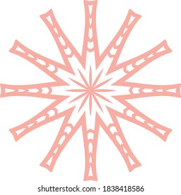 Simple Mandala Shape for Coloring. Vector Mandala. Floral. Flower. Oriental. Book Page. Outline.