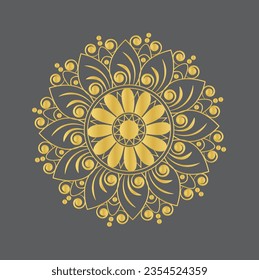 Simple mandala shape for coloring .vector mandala floral. flower. oriental. book page. outline