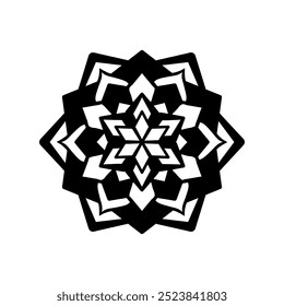 Simple Mandala Shape for Coloring. Vector Mandala. Floral. Flower. Oriental. Book Page. Outline 7