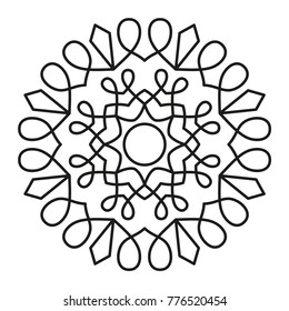 Simple Mandala Shape Coloring Vector Mandala Stock Vector (Royalty Free ...