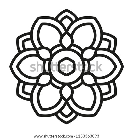 Download Simple Mandala Shape Coloring Vector Mandala Stock Vector ...