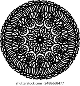 Einfache Mandala Form für Coloring.Mandala.Oriental. Buchseite. Outline.Easy Mandala, einfache und einfache Mandalas Malbuch für Erwachsene, Senioren und