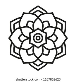 Simple Mandala Shape. Vector.