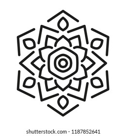 Simple Mandala Shape. Vector.