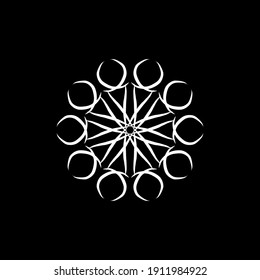 Simple Mandala Shapes for Coloring. Vector Mandala. Flower. Flower. Oriental. Book Pages. Outline. Mandala backgrounds for your website design, application, UI. Vector icon illustration, EPS10.