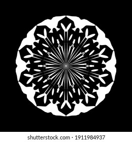 Simple Mandala Shapes for Coloring. Vector Mandala. Flower. Flower. Oriental. Book Pages. Outline. Mandala backgrounds for your website design, application, UI. Vector icon illustration, EPS10.