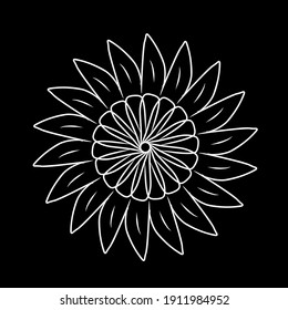 Simple Mandala Shapes for Coloring. Vector Mandala. Flower. Flower. Oriental. Book Pages. Outline. Mandala backgrounds for your website design, application, UI. Vector icon illustration, EPS10.