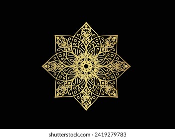 Simple Mandala Shapes for Coloring. Mandala Vector. Flower. Flower. Oriental. Book Pages. Outline.