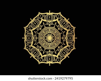 Formas de Mandala simples para colorear. Vector de Mandala. Flor. Flor. Oriental. Páginas de libros. Esquema.