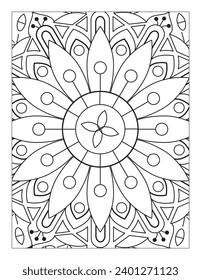 Einfache Mandala Stilfarbseite, Mandala Muster 8.5" x 11 für KDP, Erwachsenenfarben-Seite, Mandala-Malerei für Kinder