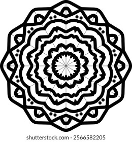Simple Mandala Vector Art and Graphics