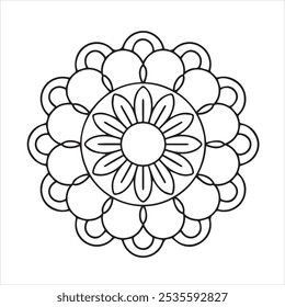 Ilustração de arte vetorial Mandala simples