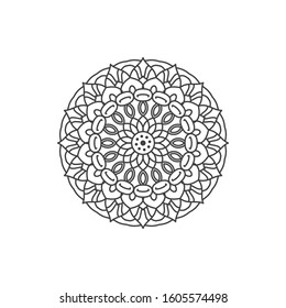 Simple Mandala Vector Design Template 010
