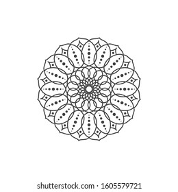 Simple Mandala Vector Design Template 015