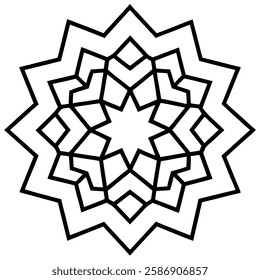 Simple Mandala Vector Mandala Flower
