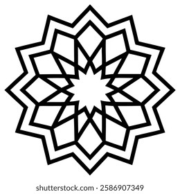 Simple Mandala Vector Mandala Flower
