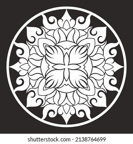 Simple Mandala Vector Hand Drawing