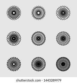 simple mandalas illustration set part 1