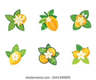 a simple mango blossom icon with small clustered f