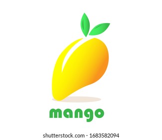 simple mango fruit icon logo