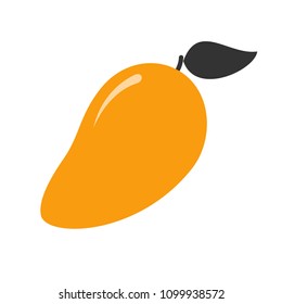 Simple mango fruit illustration. Healthy food icon for design