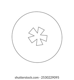 Simple mangosteen fruit sketch, minimalist outline of mangosteen fruit, whole fruit and other half. Ideal for use in illustrations, educational materials, or as icons in various creative projects.