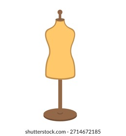A simple mannequin figure displayed on a stand in a clean professional style Ideal for fashion design tailoring retail concepts studio visuals and creative graphics