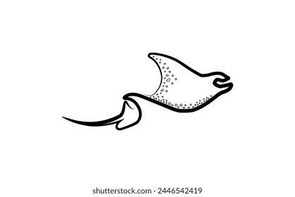 Simple manta vector. manta tatto vector eps.