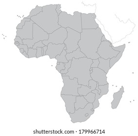 A simple map of Africa