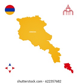 simple map of armenia