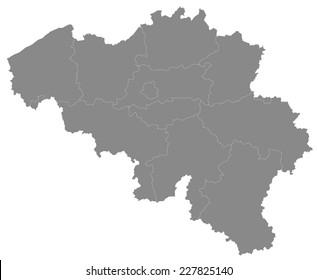 Simple Map Belgium Stock Vector (Royalty Free) 227825140 | Shutterstock