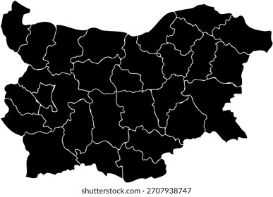Mapa sencillo de Bulgaria Ilustración vectorial