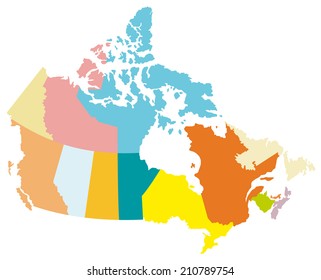 Simple Map Of Canada