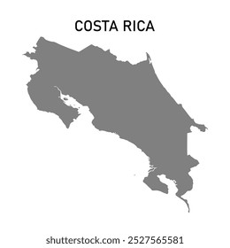 Mapa sencillo de costa rica. mapa Vector	