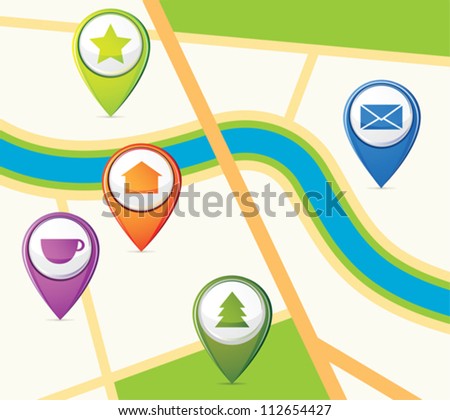simple map few pins