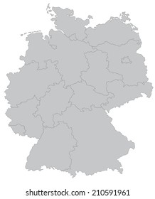 Simple map of Germany