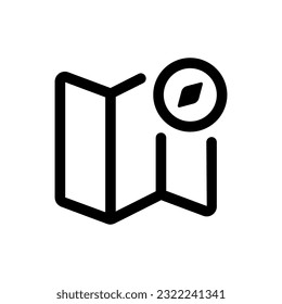 Simple Map icon. The icon can be used for websites, print templates, presentation templates, illustrations, etc