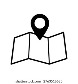 Simple map icon vector illustration