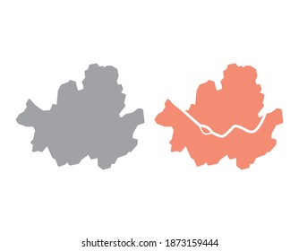 Simple Map Illustration of Seoul