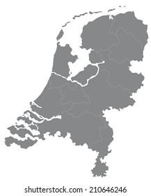 Simple map of the Netherlands