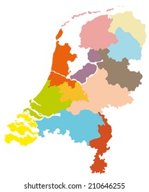 Simple map of the Netherlands