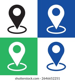 Pino de Mapa Simples com Sombra Projetada