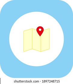 Simple map shape location point vector icon